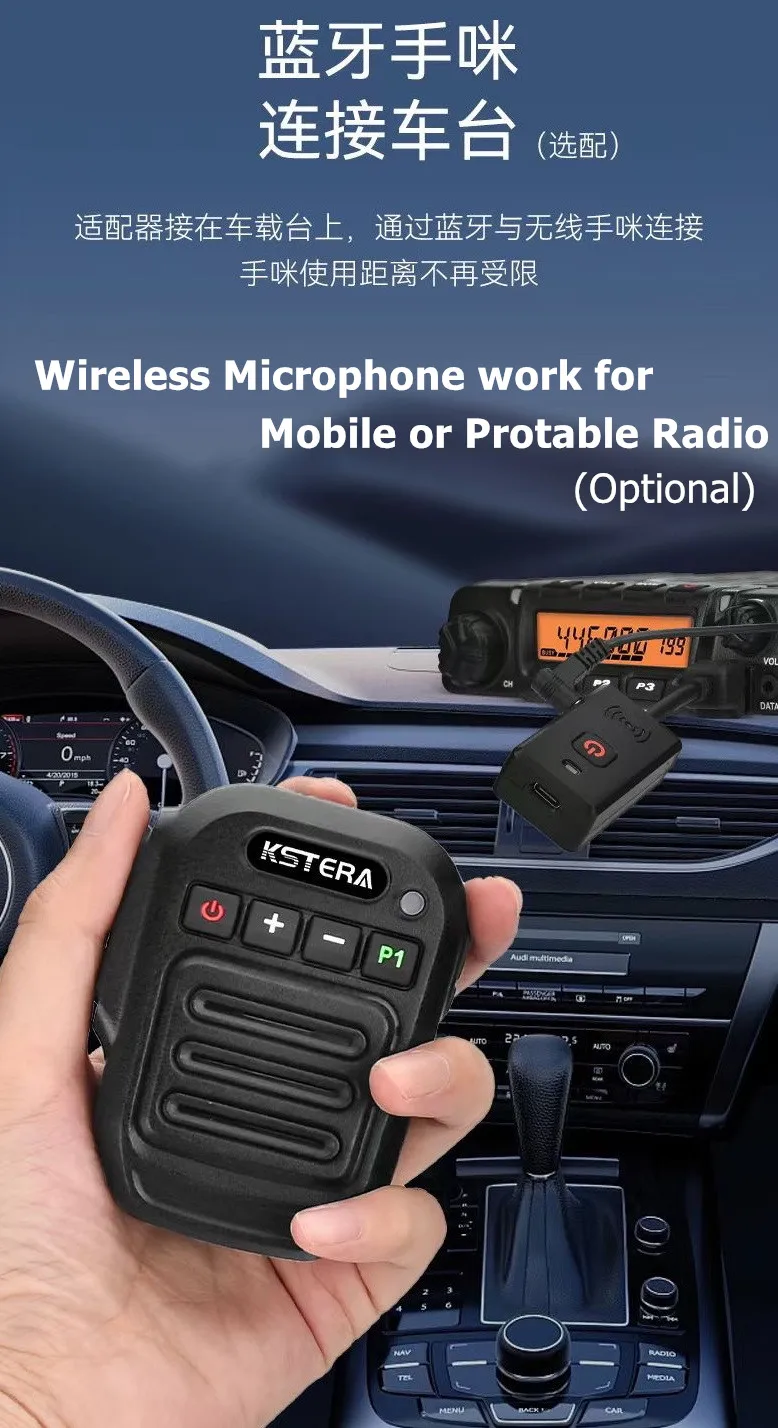 WM500 KBT-M1 IP67 Floating Wireless Speaker Microphone Fit for KENWOOD TK2107 TK3107 TK2000 TK3000 TK-U100 NX-220 NX-320 Radio