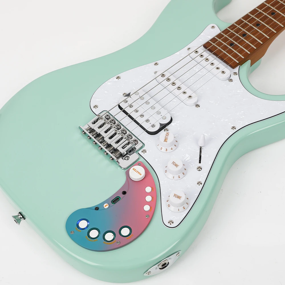 D-160SE Electric Guitar - Customizable High Quality Pink Green