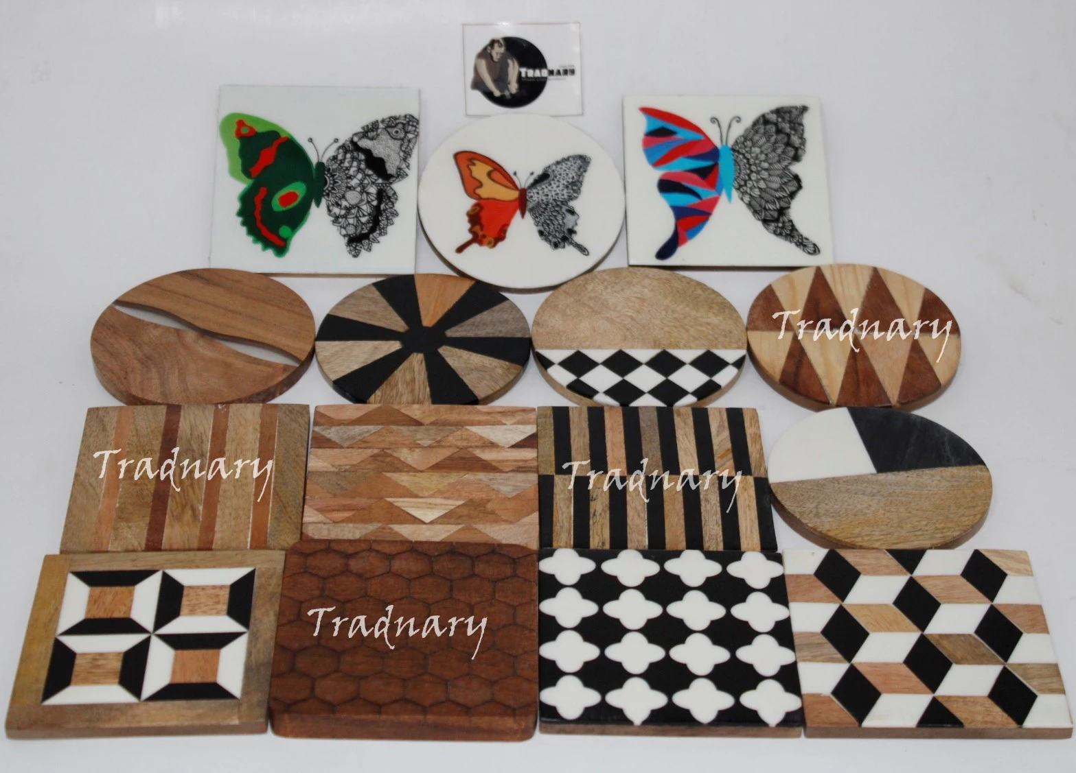 Wood Resin Coaster Resin Inlay Coaster With Hexagon Pattern Resin