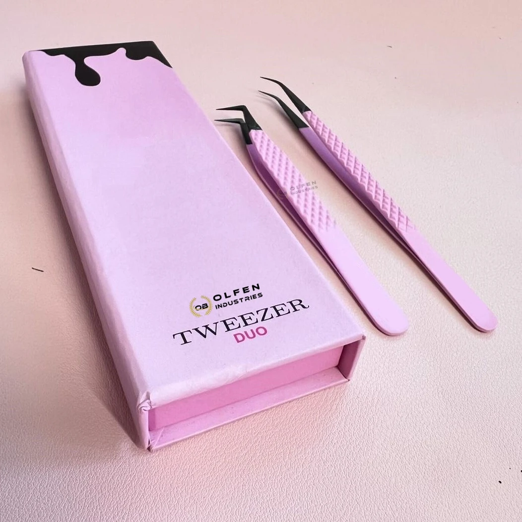 thumbnail image 2 of NYLashes Gold Stainless Steel Eyelash Extension Tweezers – Straight, Curved, Or Volume Styles (Made In USA) 2 of 3