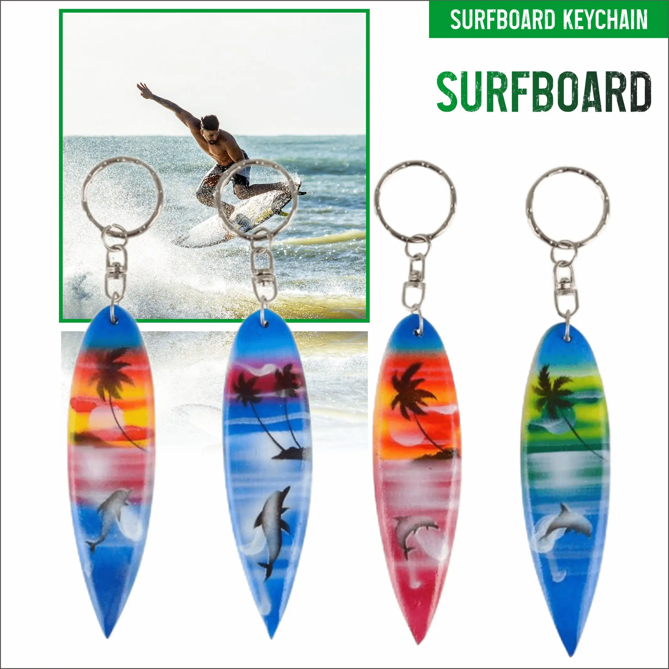 Miniature Surfboard 10 Cm With Keychain For Decoration Miniature And ...