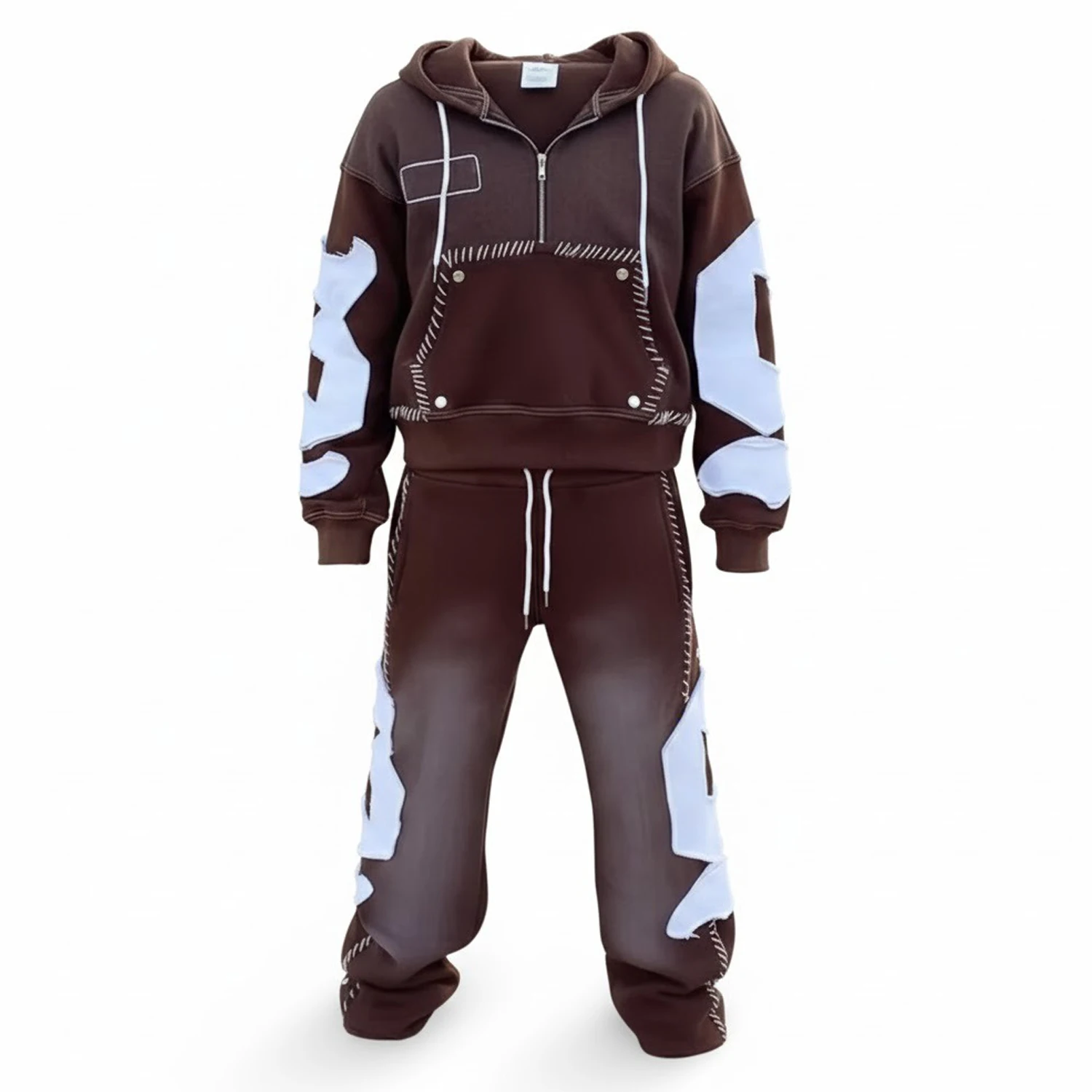 Custom Silk Screen Printing Tracksuit 100% Cotton Fleece High GSM Fully Customized Design High Quality Tracksuit For Unisex