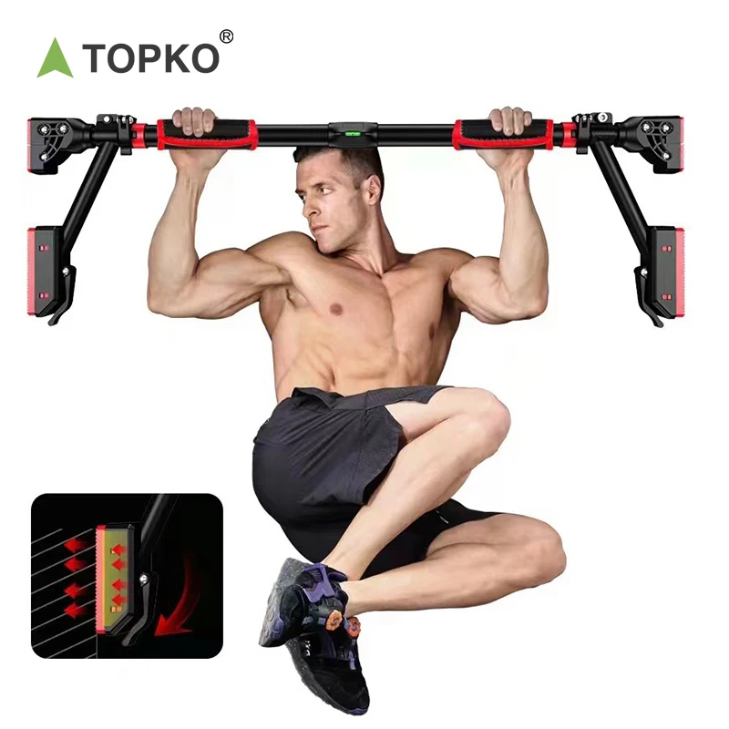 Topko High Quality Upper Body Workout Pull Up Bar Home Gym Portable Multifunctional Door