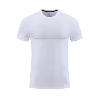 Ready to Ship Quick Dry Athletic Fit Mesh Training Jersey Classic Workout T-Shirt Factory Direct Wholesale Custom Logo Printing