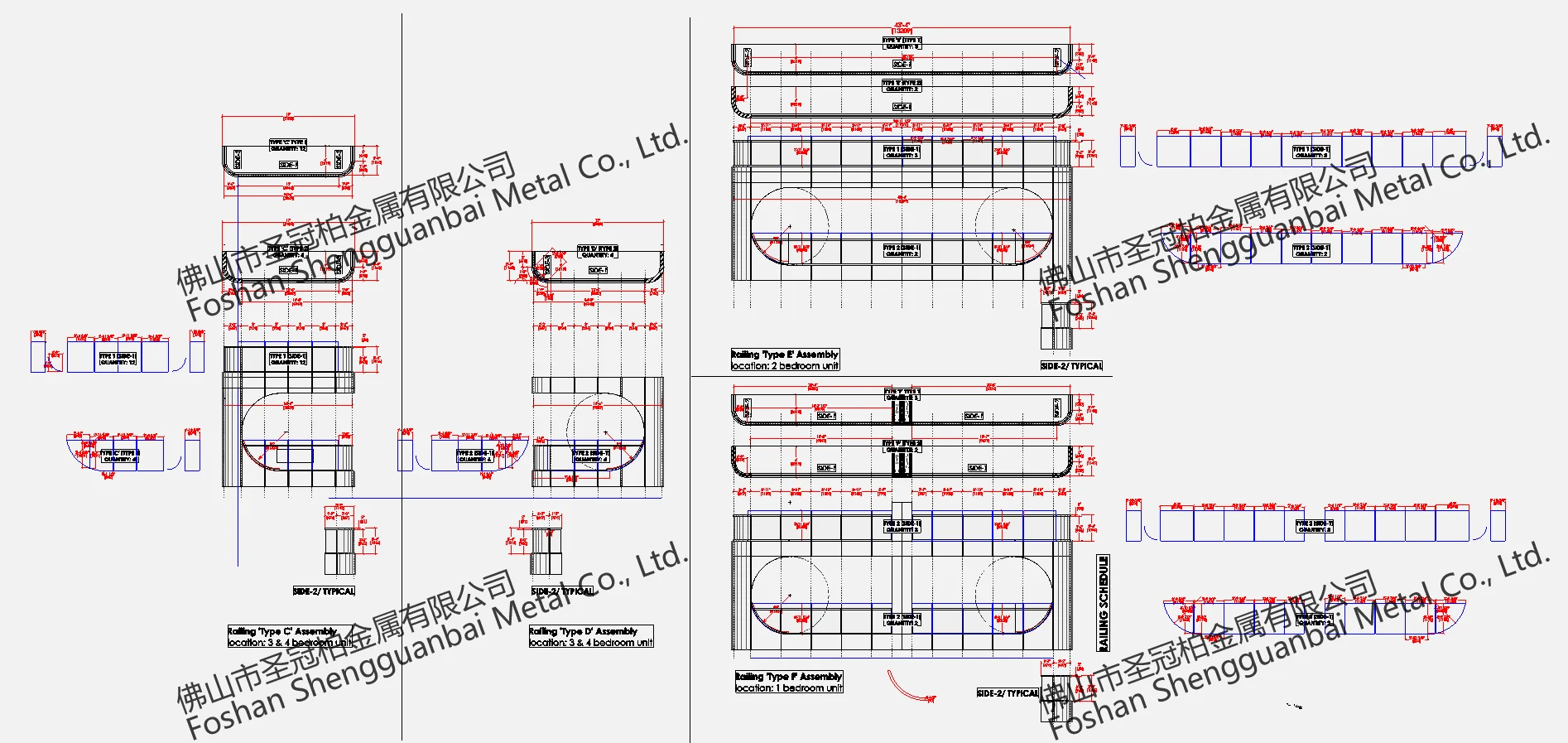 SGB Easy-to-Install Outdoor Aluminum Baluster Railing Curved Glass ...