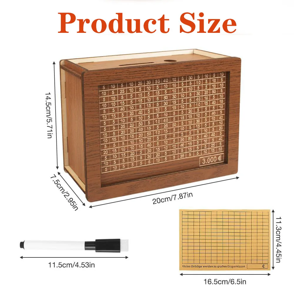 热卖1000欧元钱箱儿童木制工艺品钱箱硬币储蓄储物木制存钱罐| Alibaba.com
