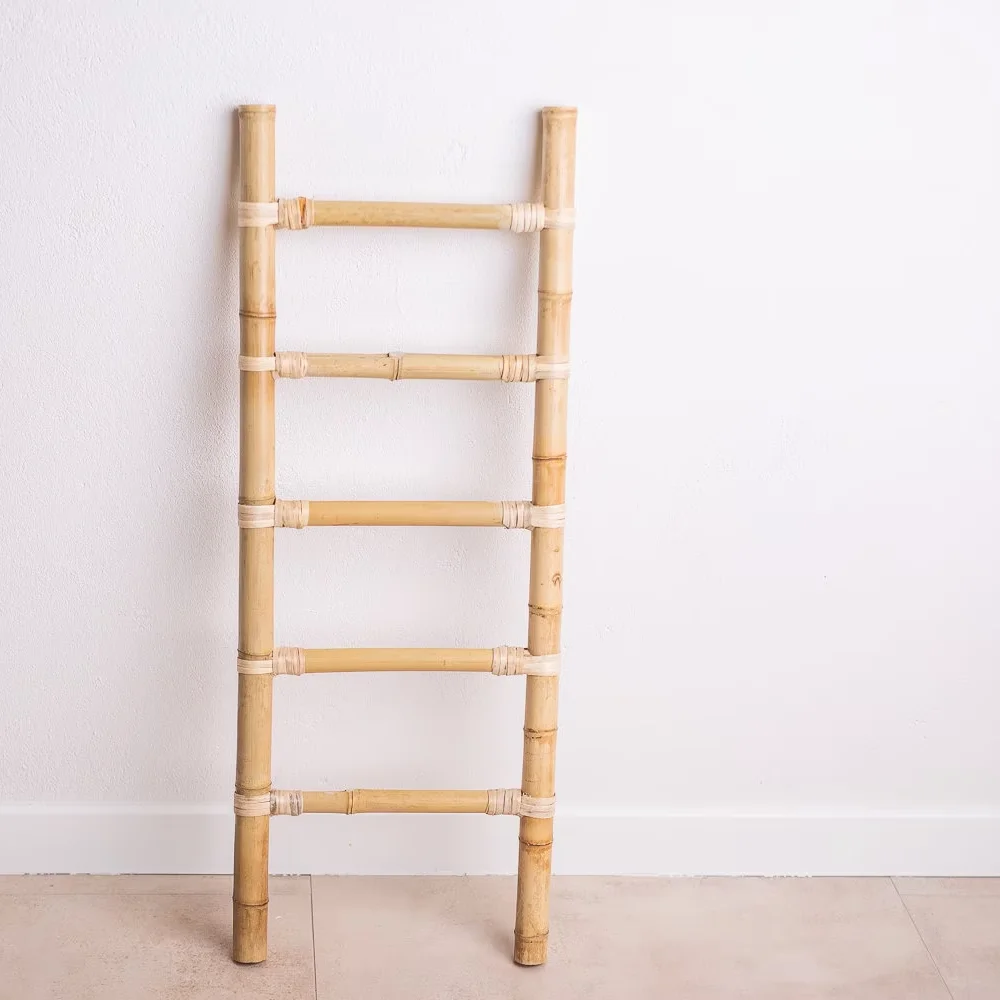 Vietnam Bamboo Household Ladders Natural Bathroom Shelf Clothes Rack Standing Ladder For Sale Buy Ladders Bamboo Ladders Ladders Bamboo Product on Alibaba