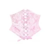 Pink Satin With Black Mesh