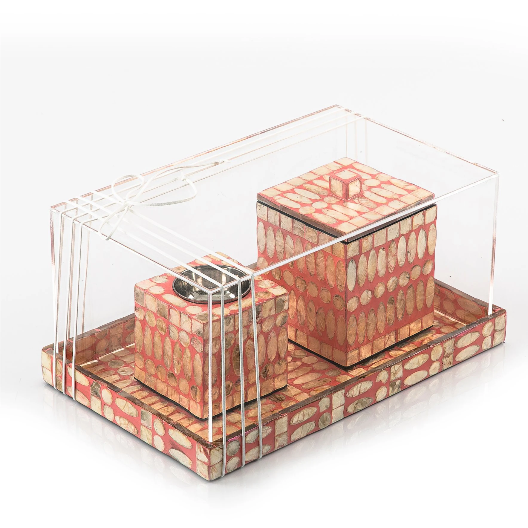 Wholesale High Quality Mother of Pearl Inlay Mubkhar Gift Box Set for Ramadan Eid Mubarak