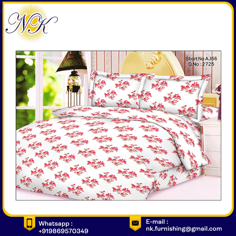 Alluring Pure Cotton Traditionally Knitted Blossom Floral Printed King Size Double Bedding Set Neelkamal Wholesale Manufacturer Buy Pure Cotton Bedsheet Floral Print Bedding Set Bedsheet Bedroom Bedsheet Hotel Bedsheet Modern Bedsheet