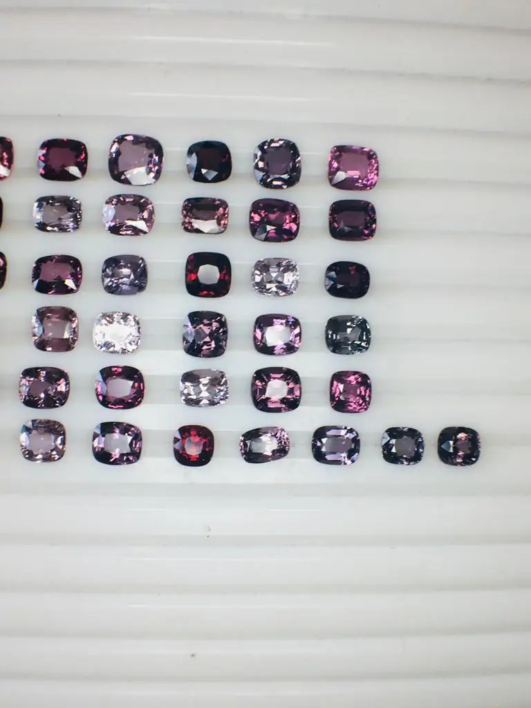 Natural Multi Burma Spinel of Very Fine Quality in square Shape  with Multiple Beautiful Colors . Perfect for Every Jewelry