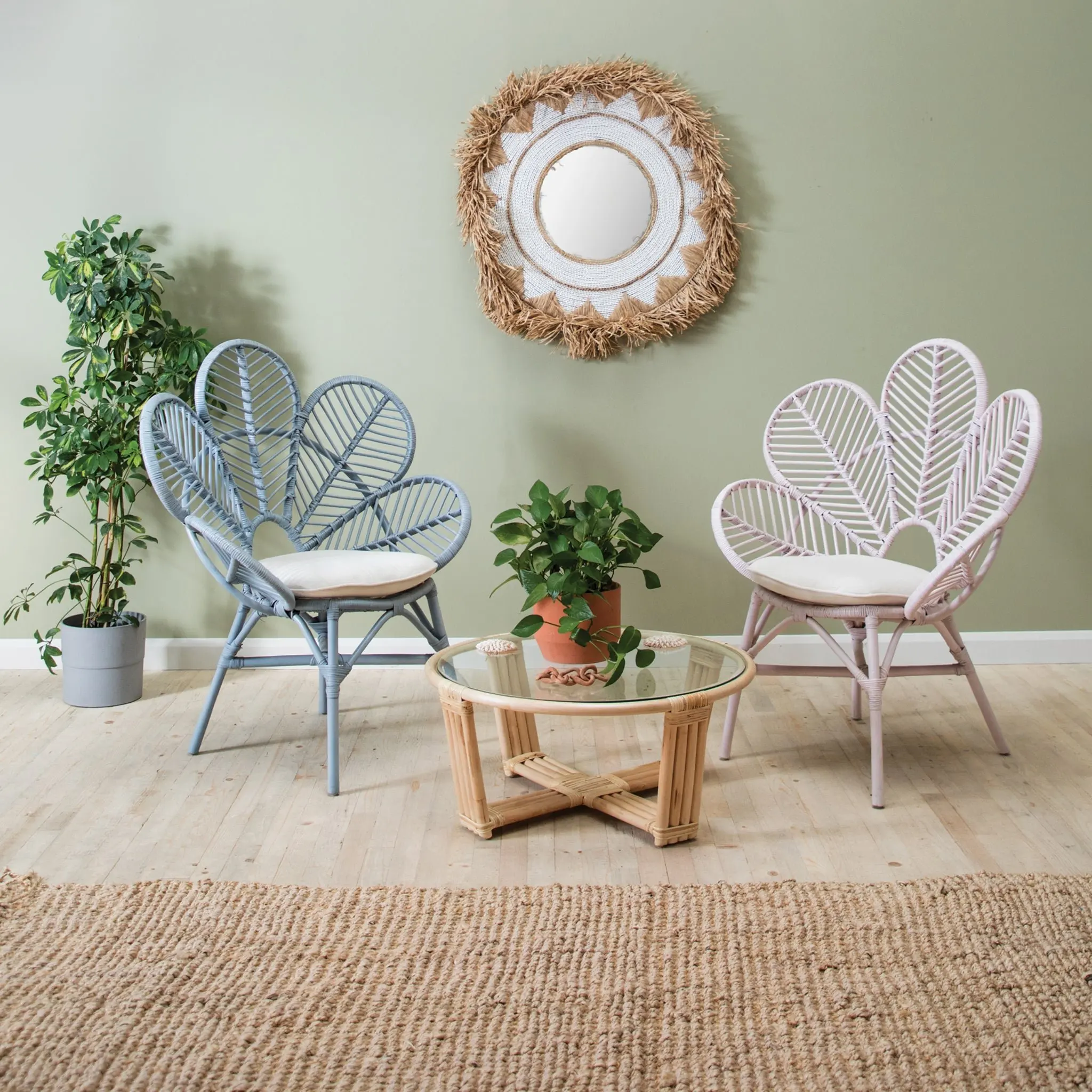 Rattan flower chair bunnings hot sale