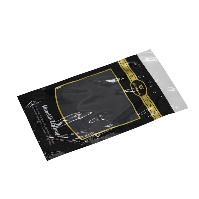Compound Single Pouch Custom Printed Humidity Ziplock Cigar Wraps Packaging Bag