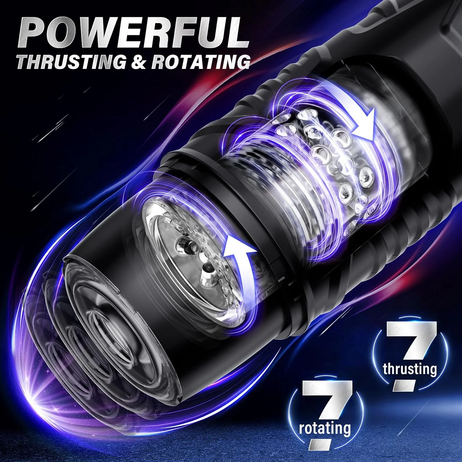 hand-hold 7 rotating modes male masturbator Aaron - Hand-hold 7 Rotating Modes Male Masturbator