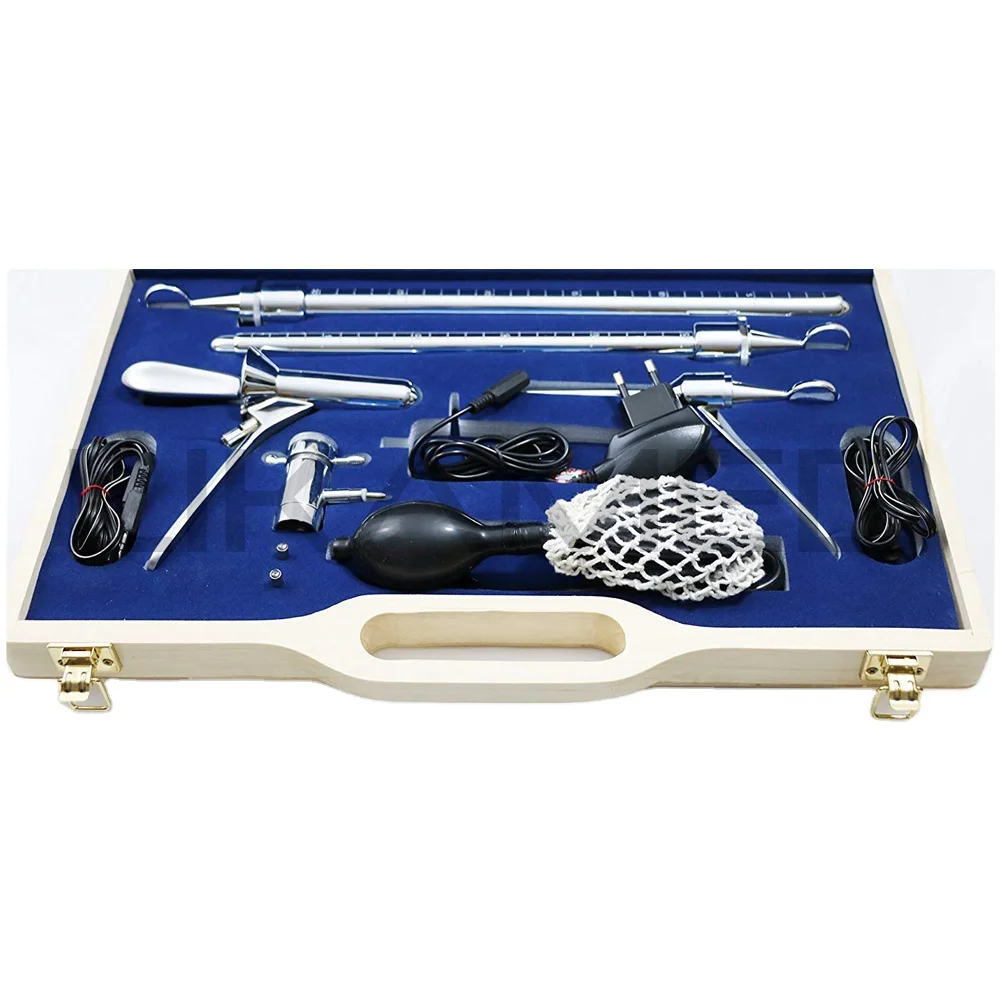 LIKAMED Sigmoidoscope Set with Proctoscope Anoscope Complete Set with Light Soruce and Power Adopter