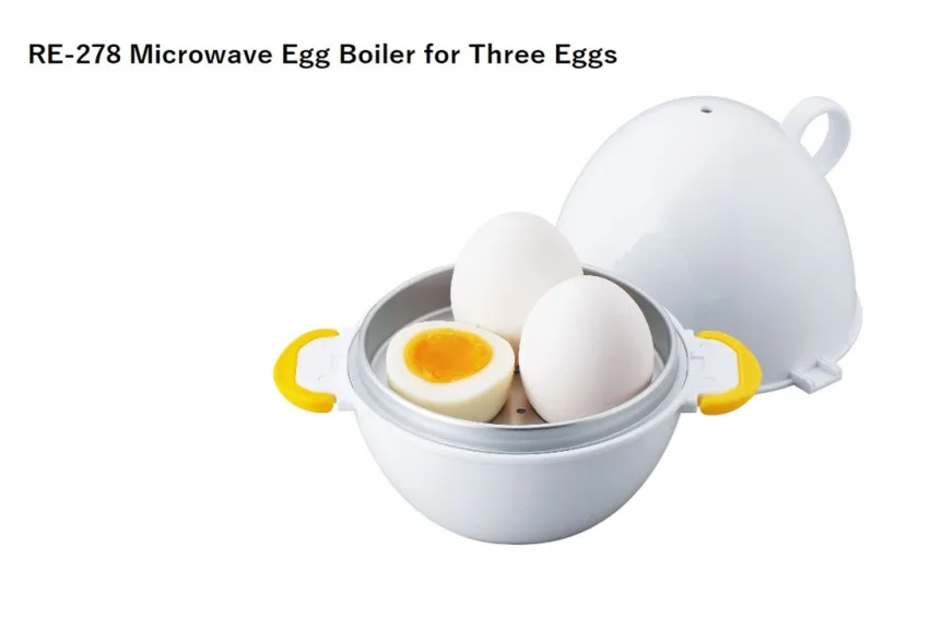 New ! Boiled Egg Maker 2 Pcs RE-277 Easy with Microwave Japan