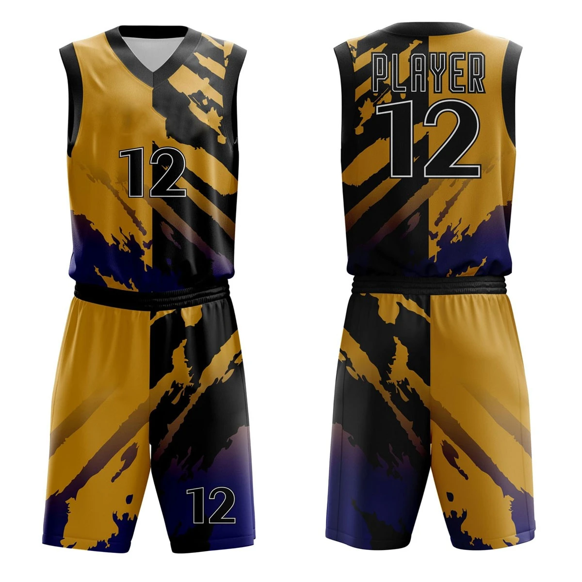 Source Custom made sublimation yellow basketball jersey and shorts