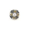 White base with orange floral and green leaf design