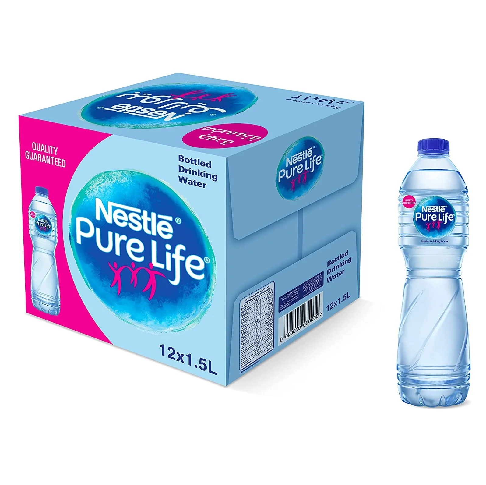 Nestle- Pure Life Bottled Still Drinking Water - 12 X 1.5 Ltr Original ...