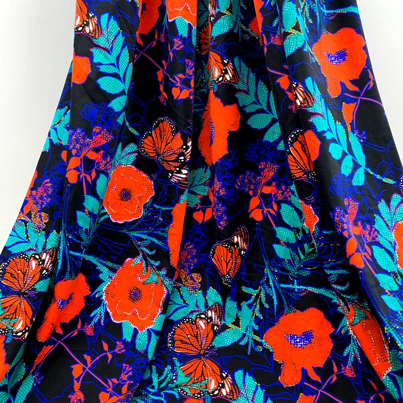 Flower Tropical Spandex Nylon Digital Print Hawaiian Fabric