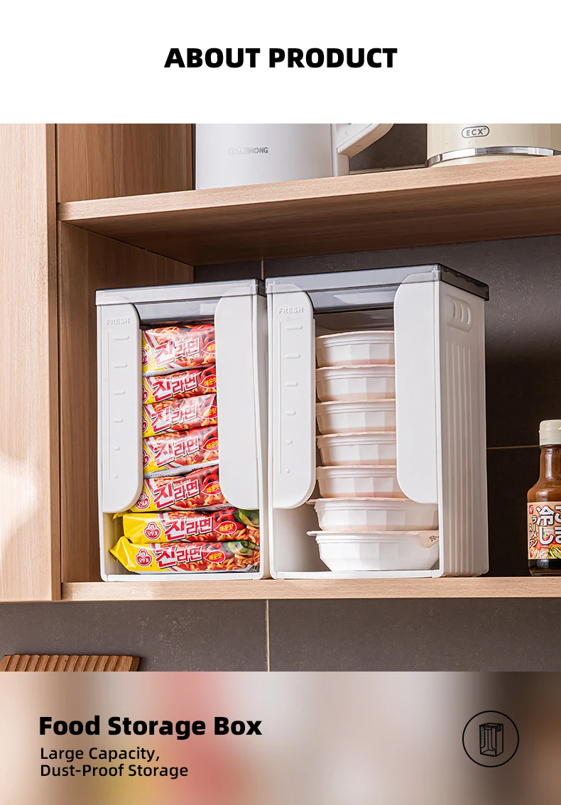 product wanuo kitchen instant noodles organizers kitchen food storage  container instant noodles storage rack-2