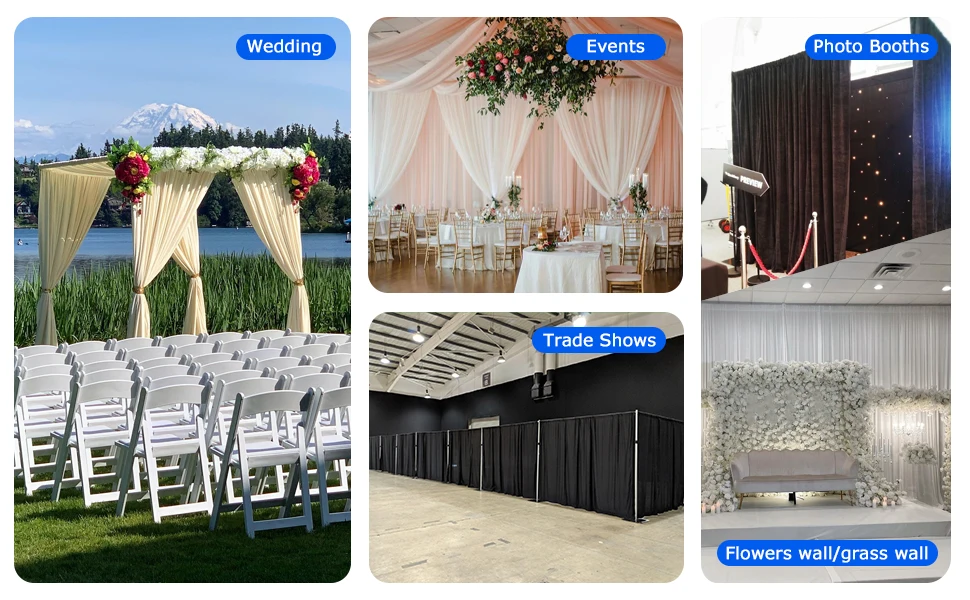 10ft Canopy Square Backdrop Frame Adjustable Pipe And Drape Backdrop ...