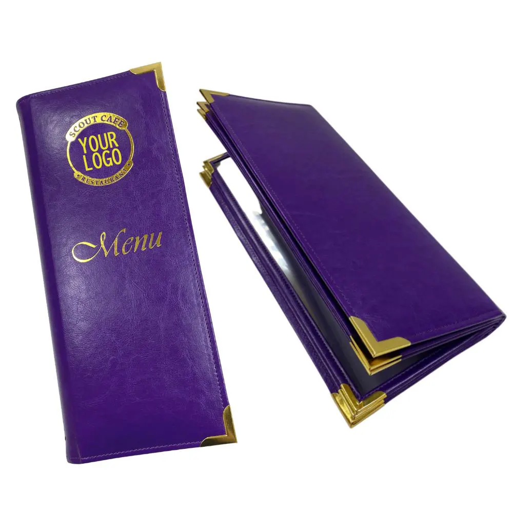 Personalized Restaurant Menu Folder Binder Custom Genuine Leather Menu ...