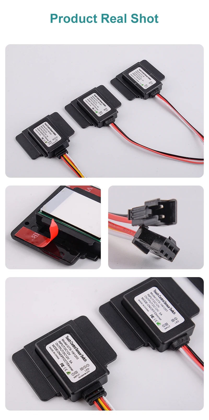 Gts1w 12v Led Light Mirror Touch Sensor Control Switch For Bathroom