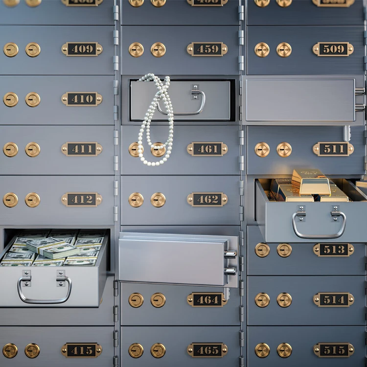 CEQSAFE High Security Safe Deposit Box for Bank, Hotel Safety Deposit Box Stainless Steel Deposit Locker