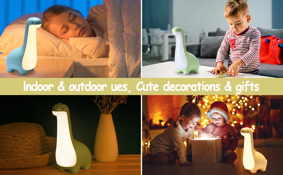 Cute Dinosaur Night Light Rechargeable Mini Lamp Room Decor Portable Bedside Led Night Lighting Bed Night Light for Kids manufacture