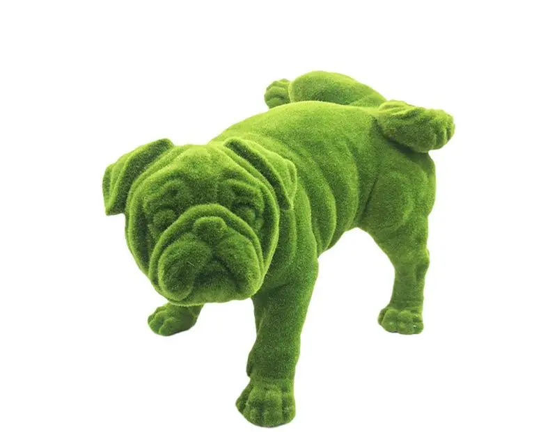 Customizable Outdoor Artificial Grass Metal Material with Steel Structure for Synthetic Animal Pet Decorations-Dog or Bear