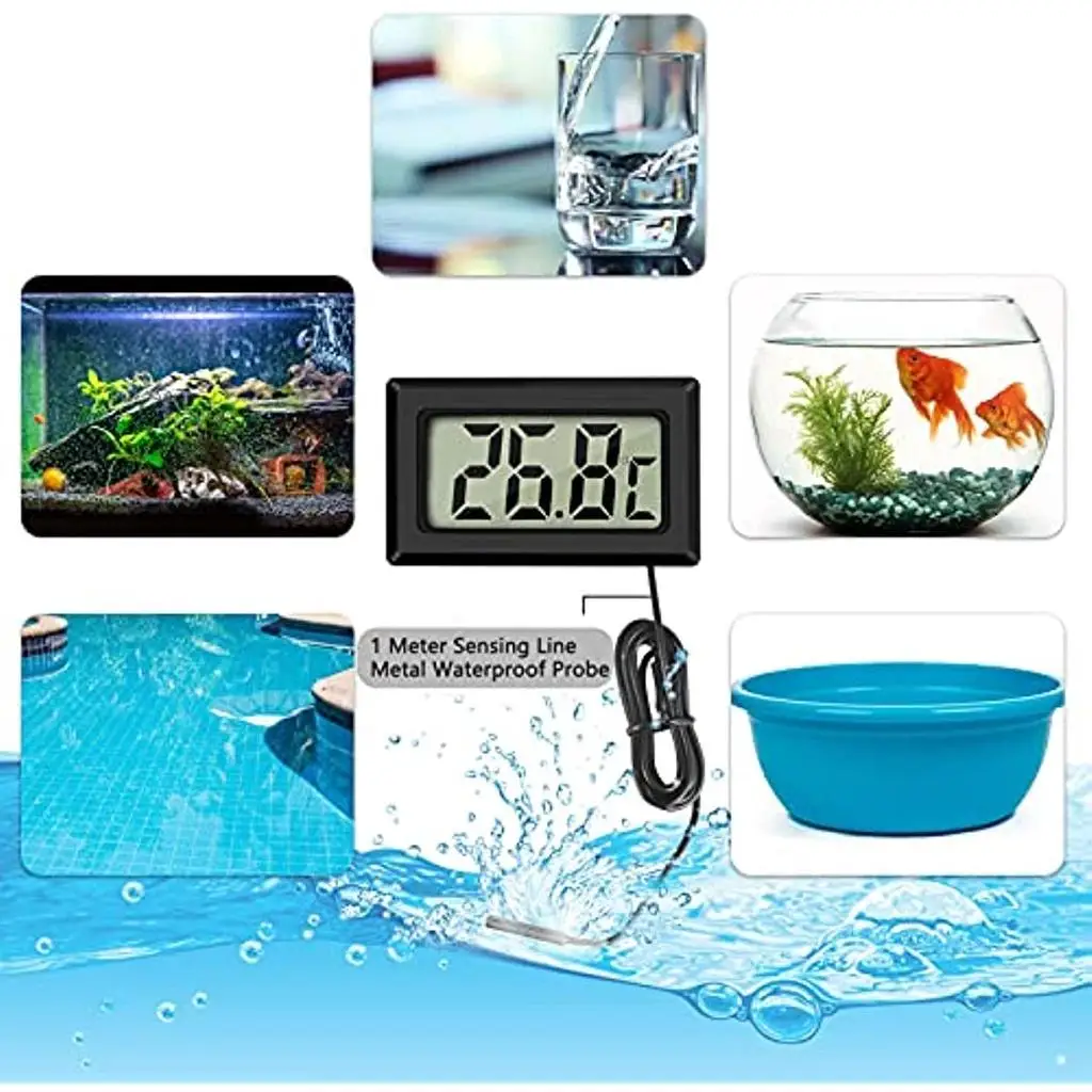 Good Price Digital LCD Fish Tank Waterproof Temperature Reptile Aquarium Fish Tank Thermometer Hygrometer