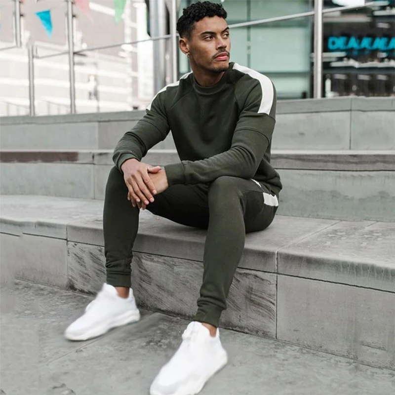 Custom Training Sweatsuits Blank Two Piece Sportswear Tracksuit Clothes