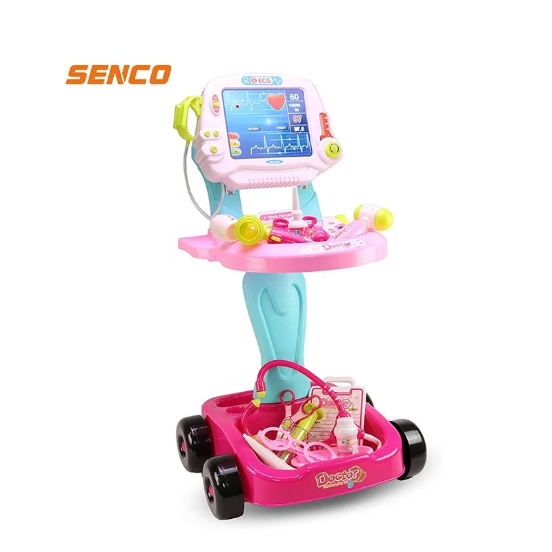 Дошкольные развивающие игры для помещений медицинский набор игрушка врачи игровой двухслойная тележка ролевые
