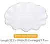 Assiette feuille de lotus 9"