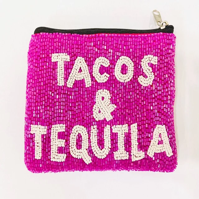 Tequila $ Beaded Coin Purse main image 0