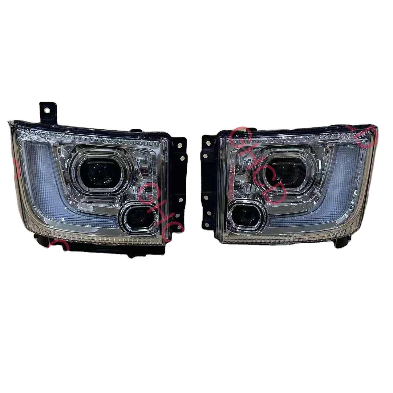 GHCD High Quality Japanese Truck Parts New Double Lens LED Headlight for ISUZ NPR NPR2009 NQR175 NPR150 NMR130 NLR130 NKR