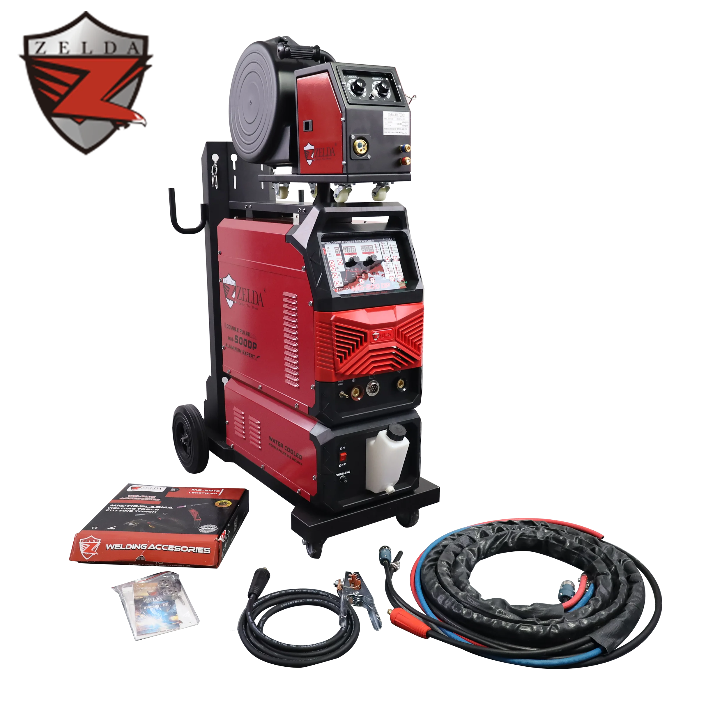 Water Cooled Synergic IGBT Module Pulse Double Pulse Mig Welder  Heavy Duty Automatic Aluminum 500A 380V Mig Welding Machine