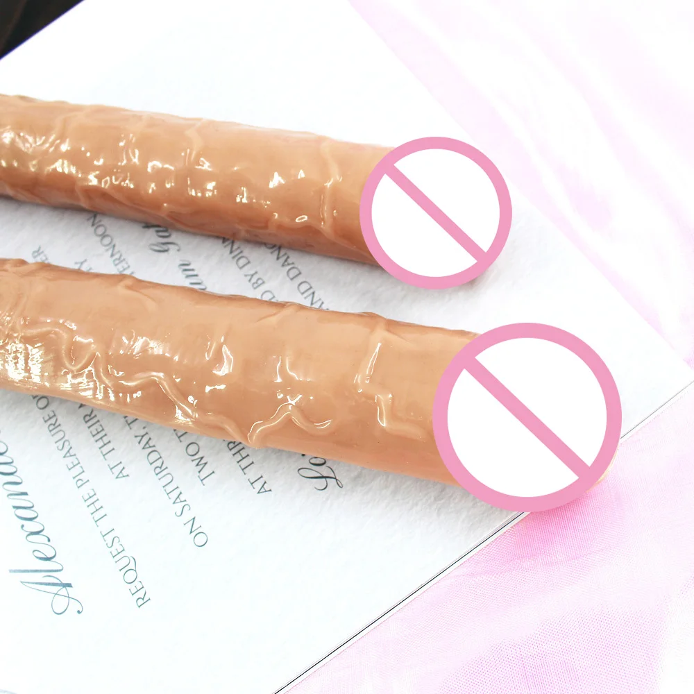 xese Best Selling Huge Double Heads Medical TPE High Quality Lesbian Sex  Toys Big Realistic Dildos for Women