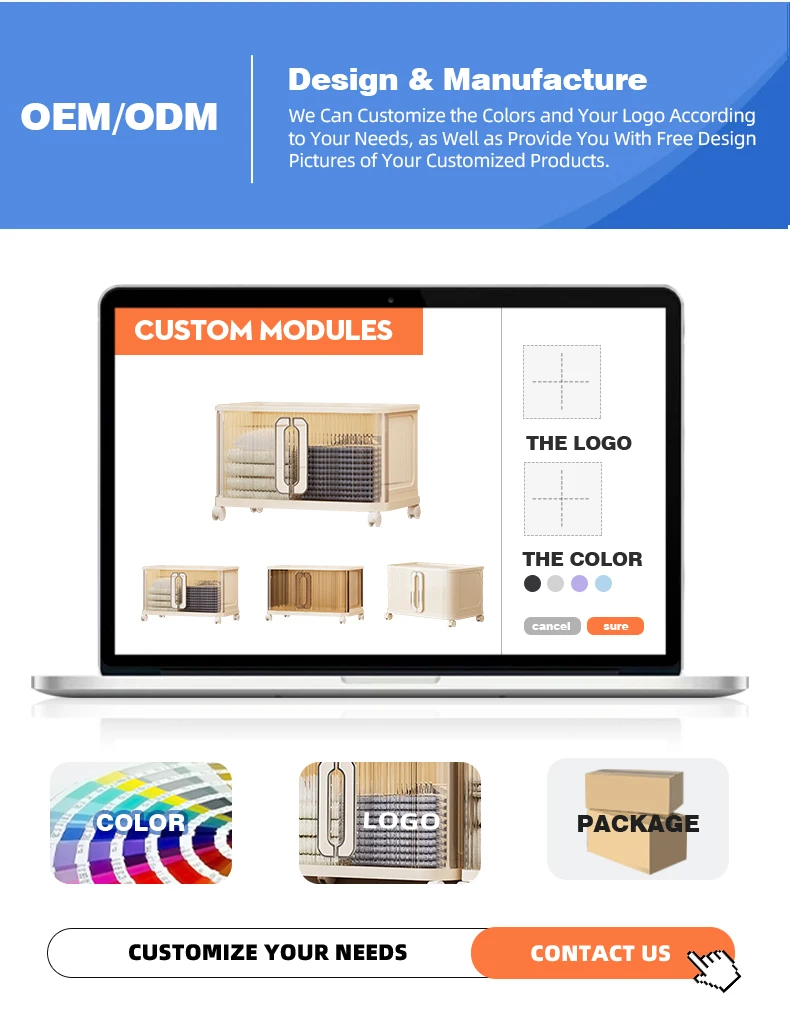 product wanuo translucent plastic clothing storage cabinet stackable multi tier clothing storage cabinet clothing organizer-6