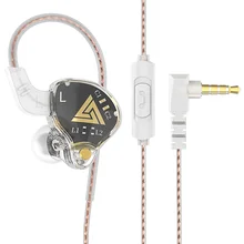 QKZ AKX Metal Wired Headset in Ear Monitor Earbuds Headphones With Microphone Bass Game Sport DJ Music Ear Plugs Earphones
