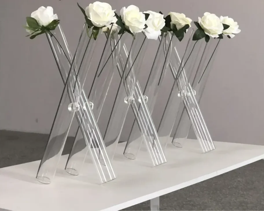 Guangzhou Cheap Wholesale 3 Pcs Set Glass Vase Custom Clear Glass