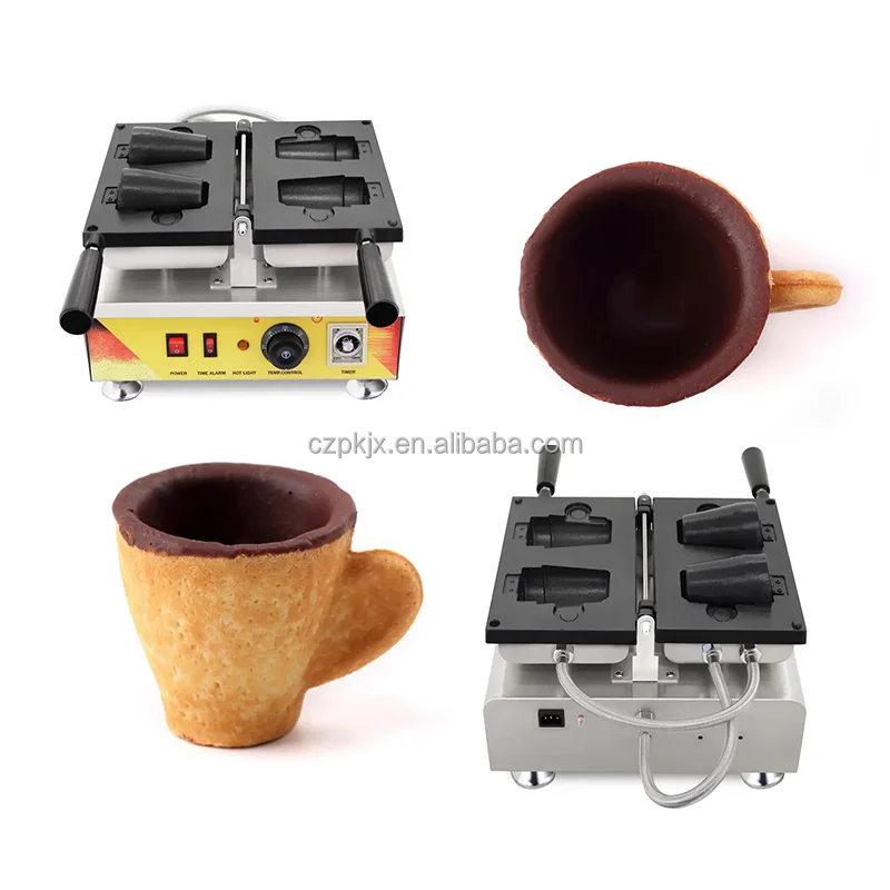 Snack Waffle Machine Make Coffee Cups Edible Coffee Cup Waffle Makers Machine