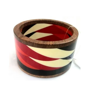 High Quality Cheap Price Indian Manufacturing Resin Wood joint Bangle and bracelet Direct Factory Sale