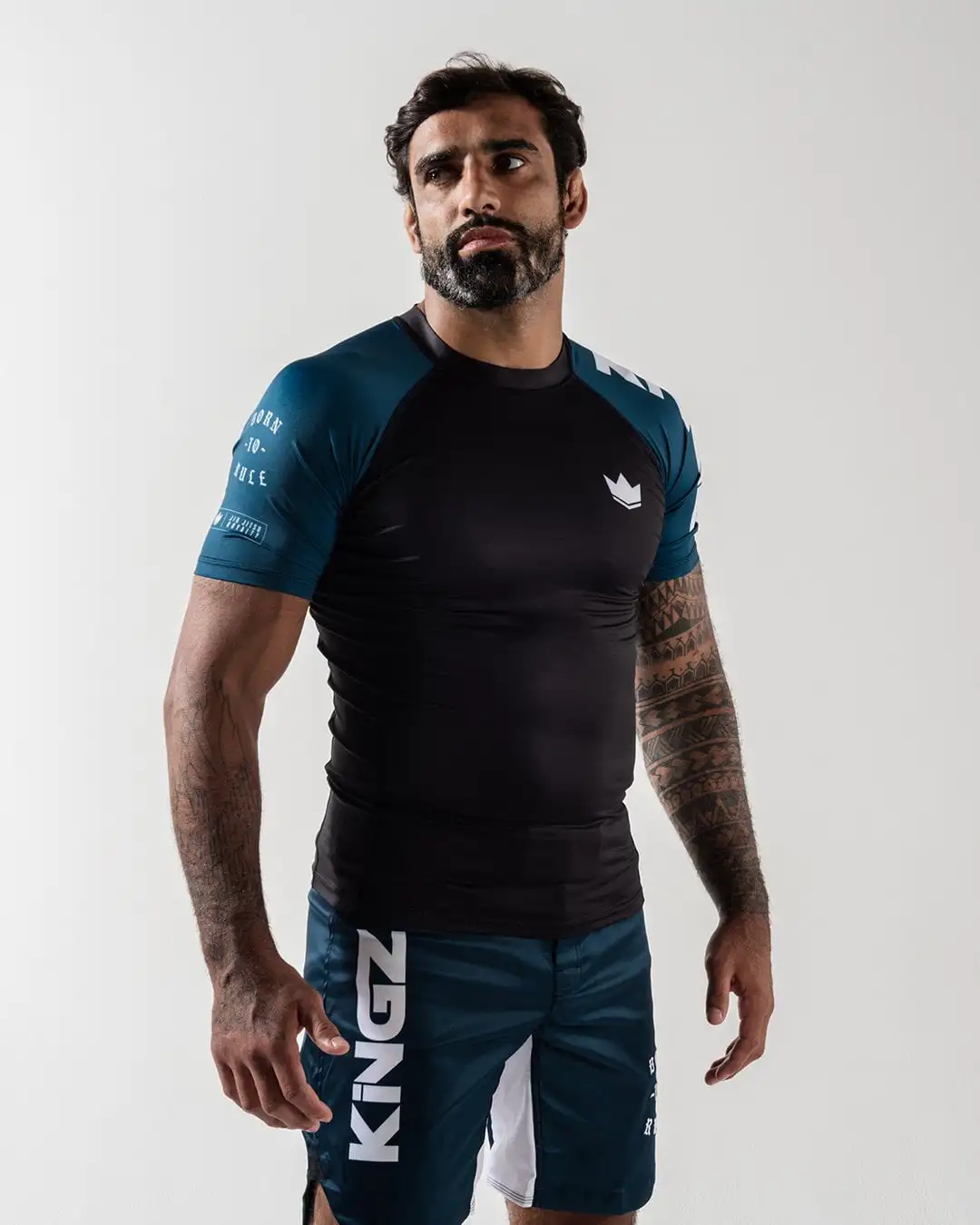 Custom Made Rash Guards High Quality Bjj Mma Men Rashguard Kingz Design