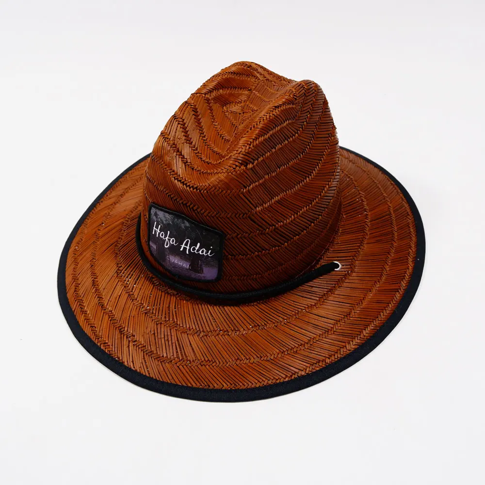 Eco-friendly Brown Guam Straw Hat For Kids Oem Available