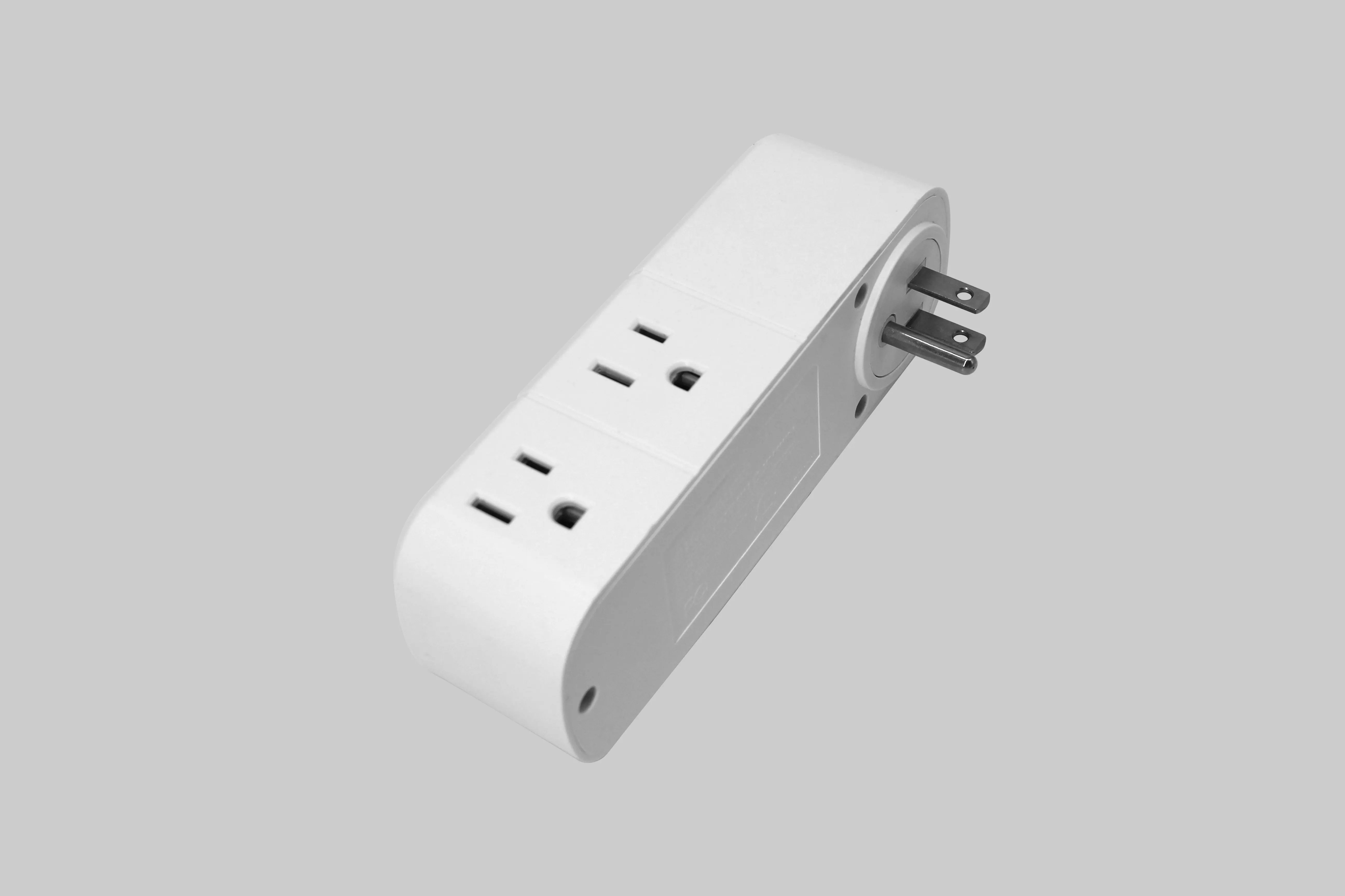Outlet Extender with Rotating and Multi Plug with 6 AC 3 USB Ports (1 USB C), 3-Sided Power Strip with Wall Adapter Charger for