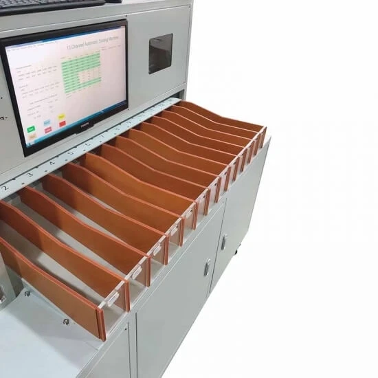 13 Channel Cylindrical Cell Sorting Machine With Data Record Function Sorter for Lithium Battery Internal Resistance Testing