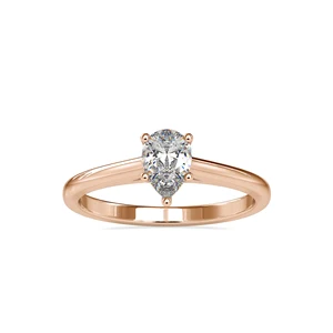 Top Selling 0.50 CT Pear Cut Lab-Grown Diamond Ring 14k Yellow Gold Engagement & Wedding Jewelry for Her eternity vermeil