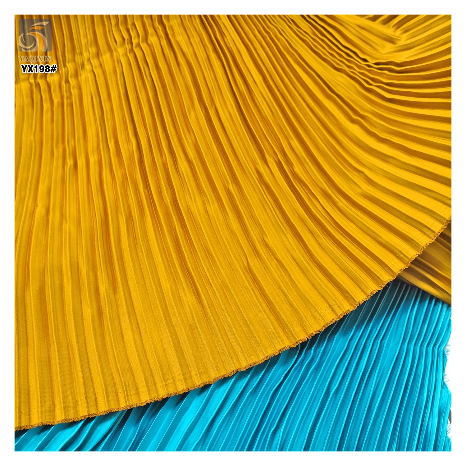 Cheap 4810 Polyester Matte Dull Pleated Satin Fabric 150gsm 7mm Size Woven Accordion Pleated Satin Fabric Straightening